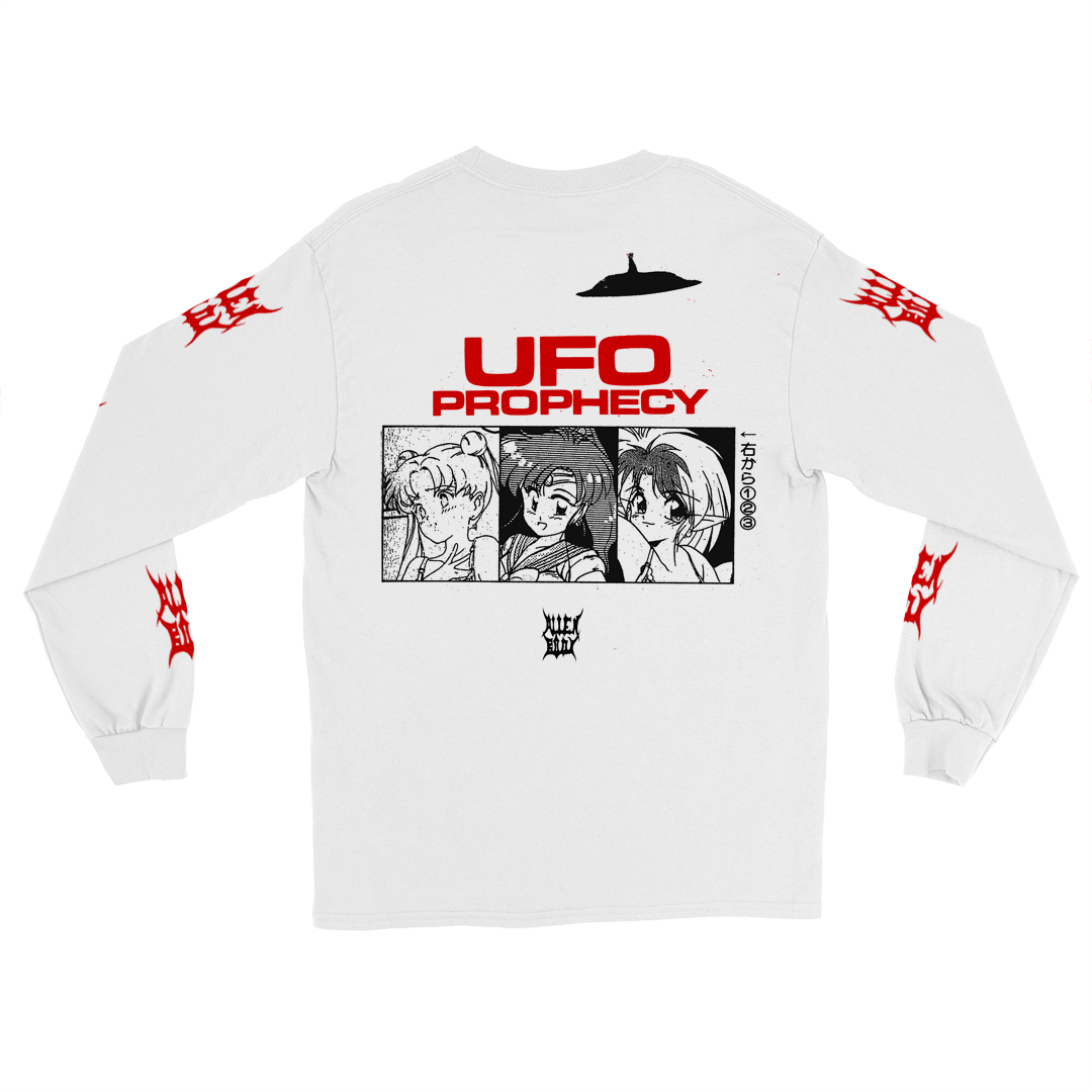 SATANIC UFO LONG-SLEEVE WHITE