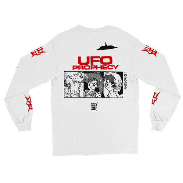 SATANIC UFO LONG-SLEEVE WHITE