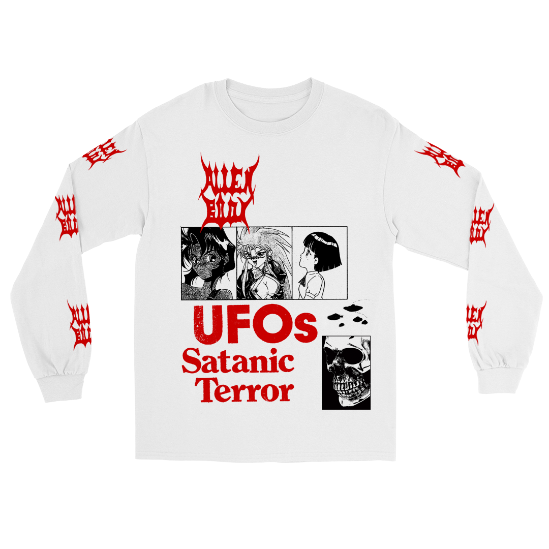 SATANIC UFO LONG-SLEEVE WHITE