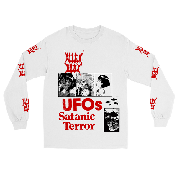 SATANIC UFO LONG-SLEEVE WHITE