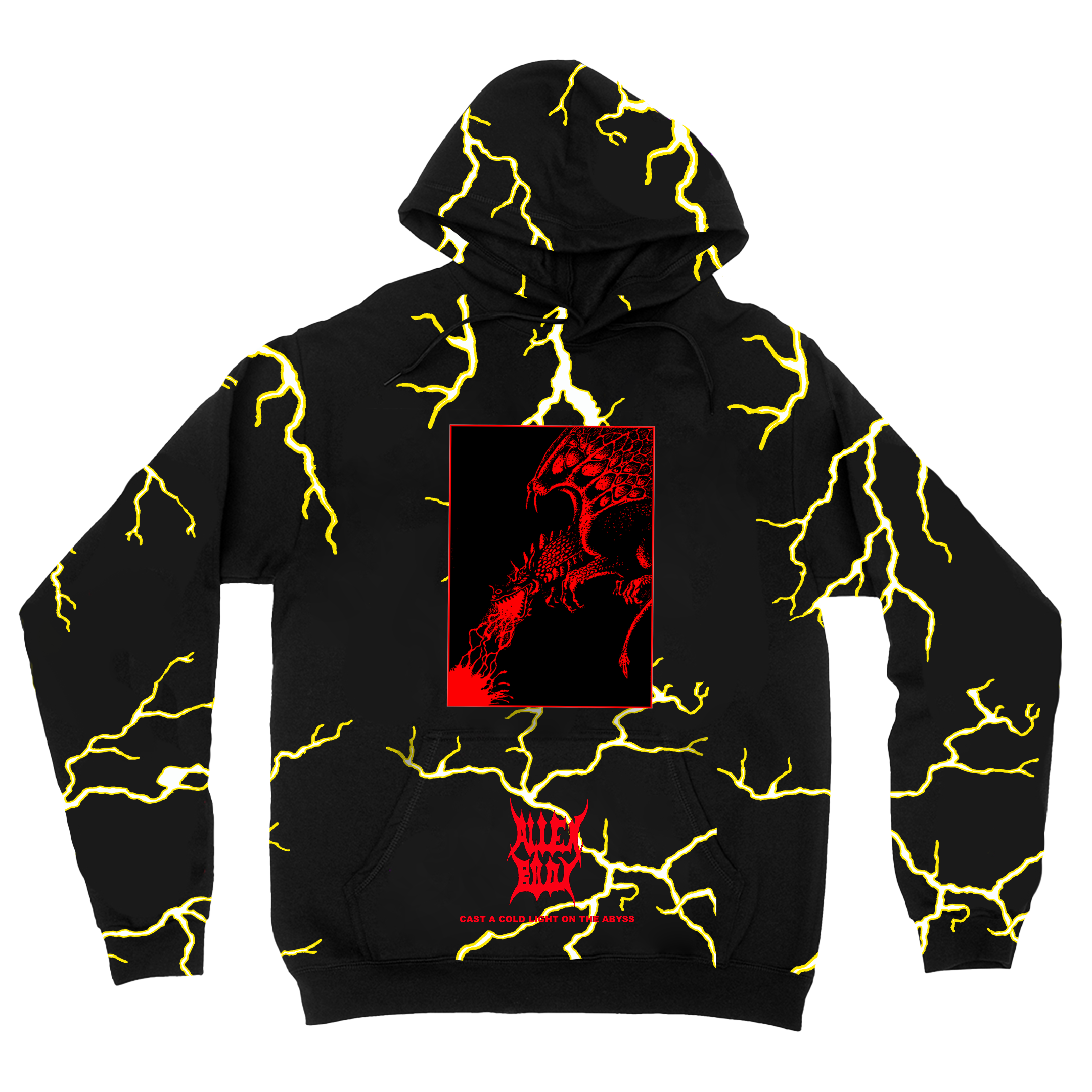 BLACK LIGHTNING DRAGON All Over Print Hoodie