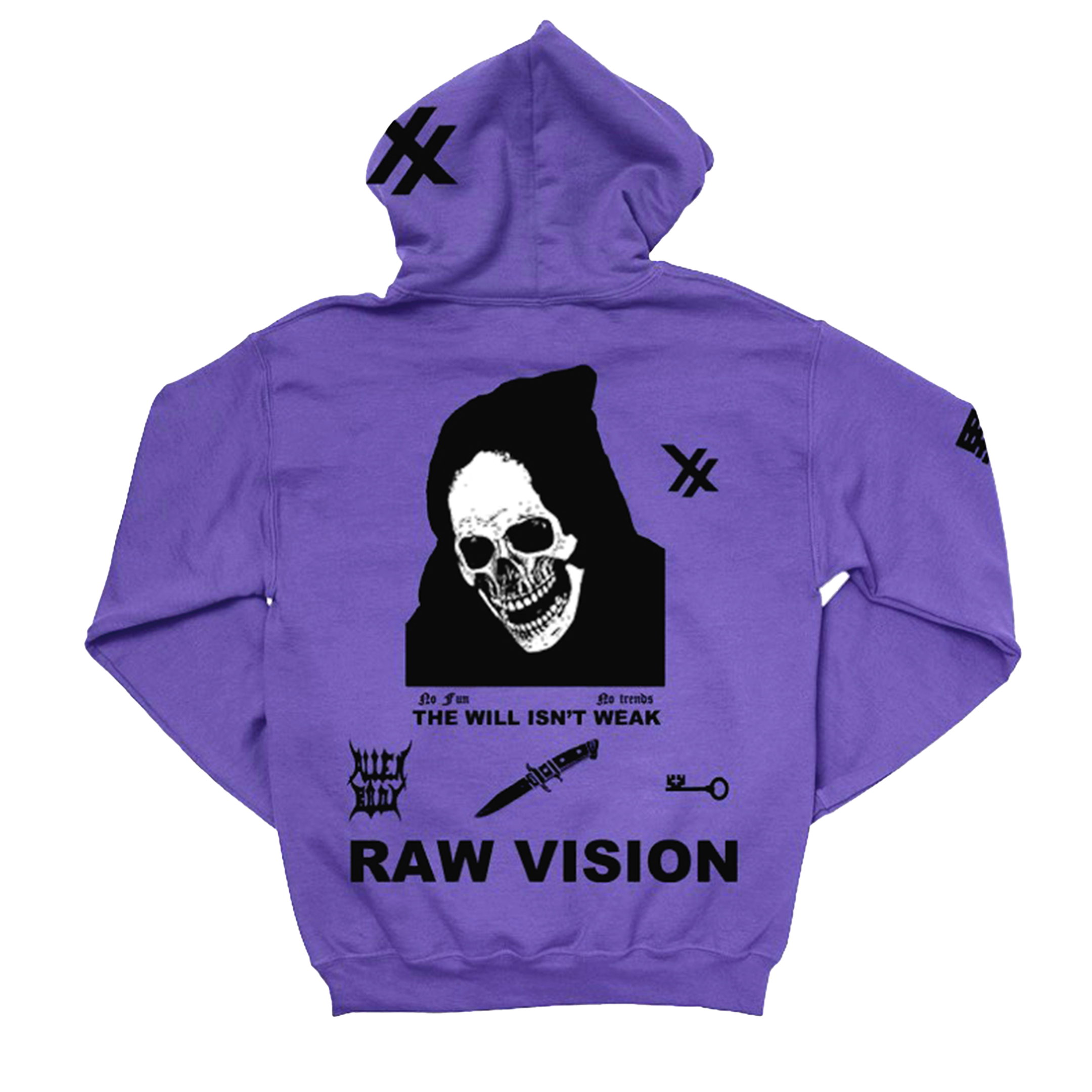 RAW VISION HOODIE (PURPLE)