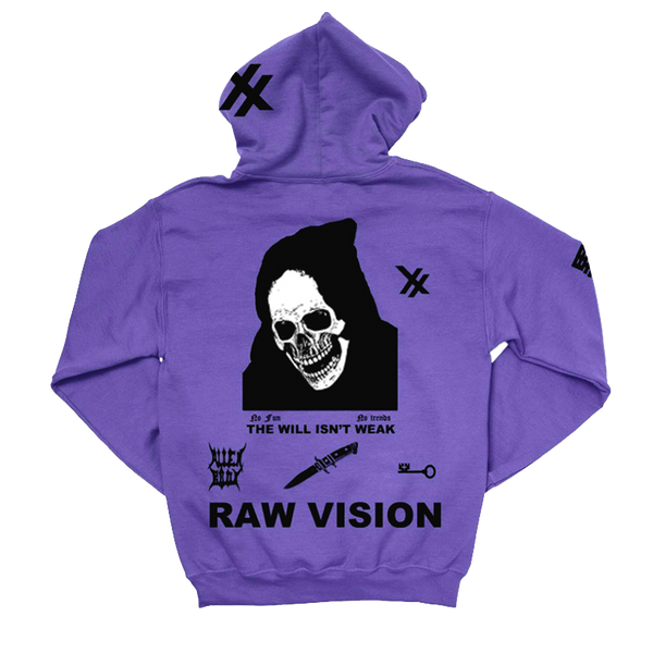 RAW VISION HOODIE (PURPLE)