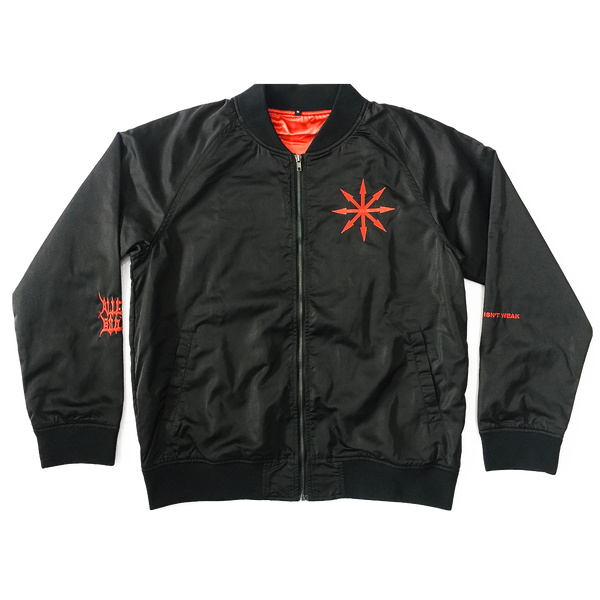 BLACK SATIN RAW VISION JACKET