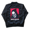 BLACK SATIN RAW VISION JACKET