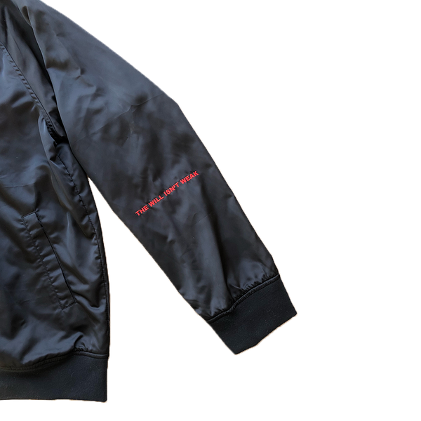 BLACK SATIN RAW VISION JACKET