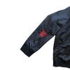 BLACK SATIN RAW VISION JACKET