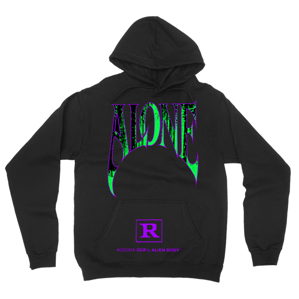 Alone Hoodie - Green and Purple