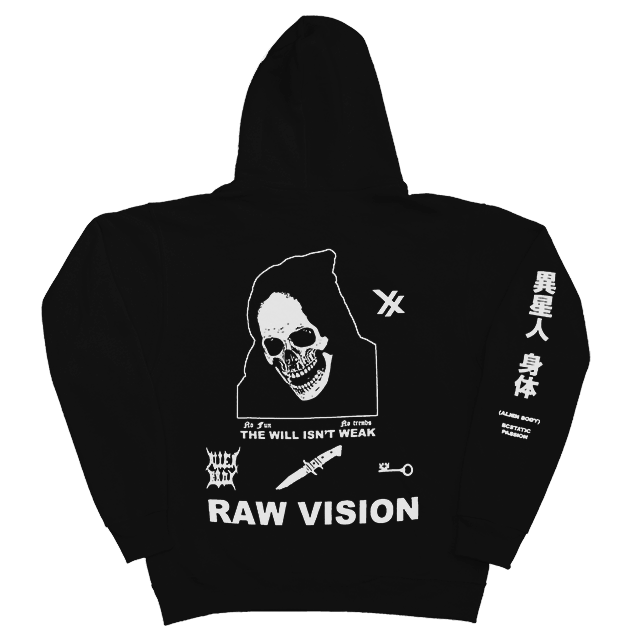 RAW VISION HOODIE (MIDNIGHT BLACK)