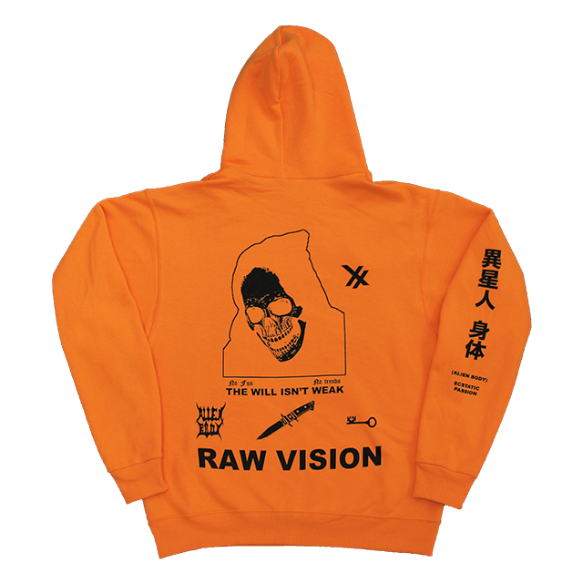 RAW VISION HOODIE (ORANGE) LIMITED EDITION
