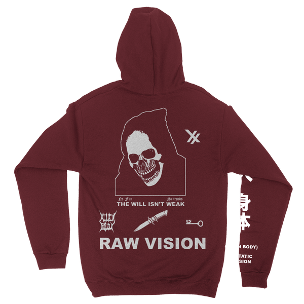 RAW VISION HOODIE (MAROON)