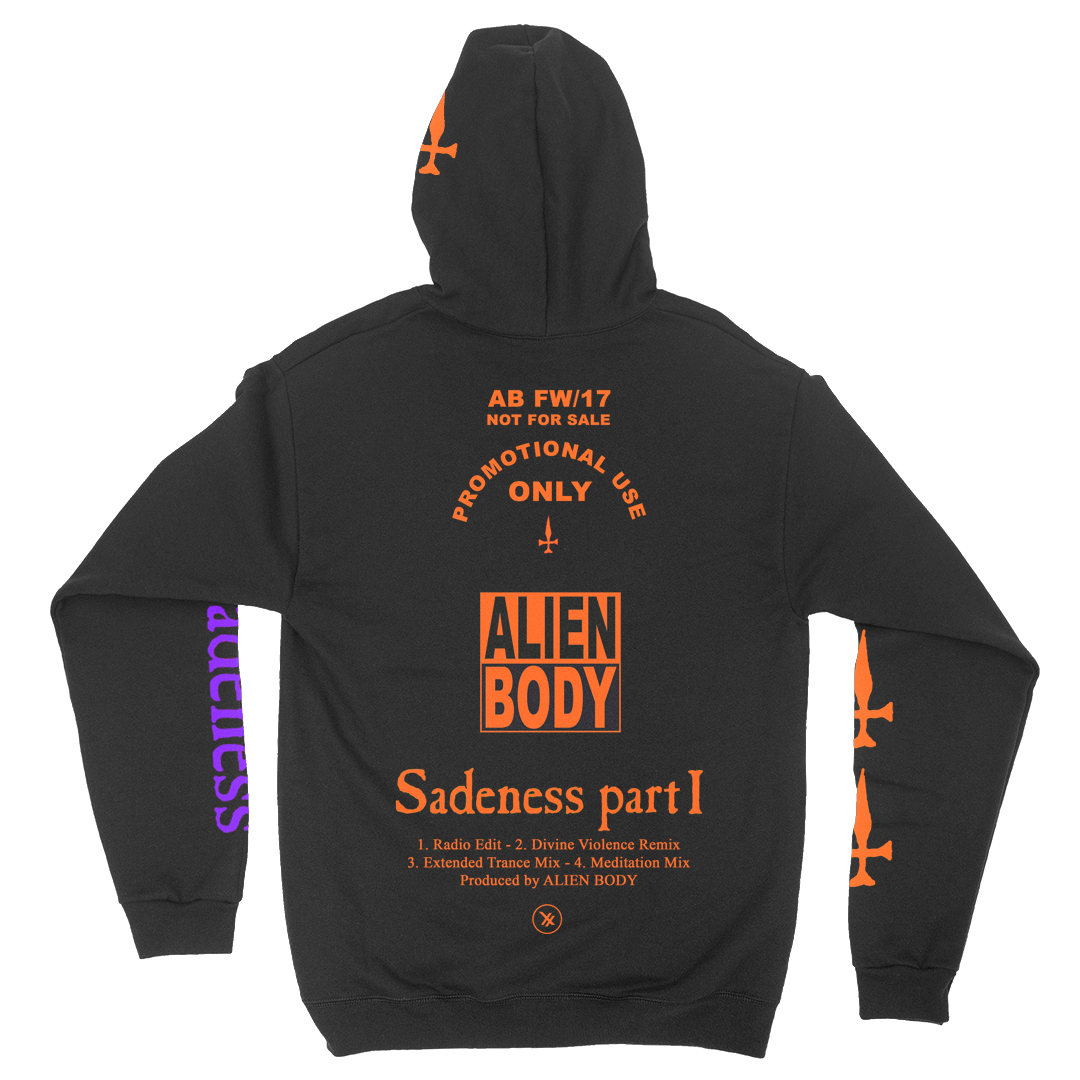 SADENESS HOODIE BLACK
