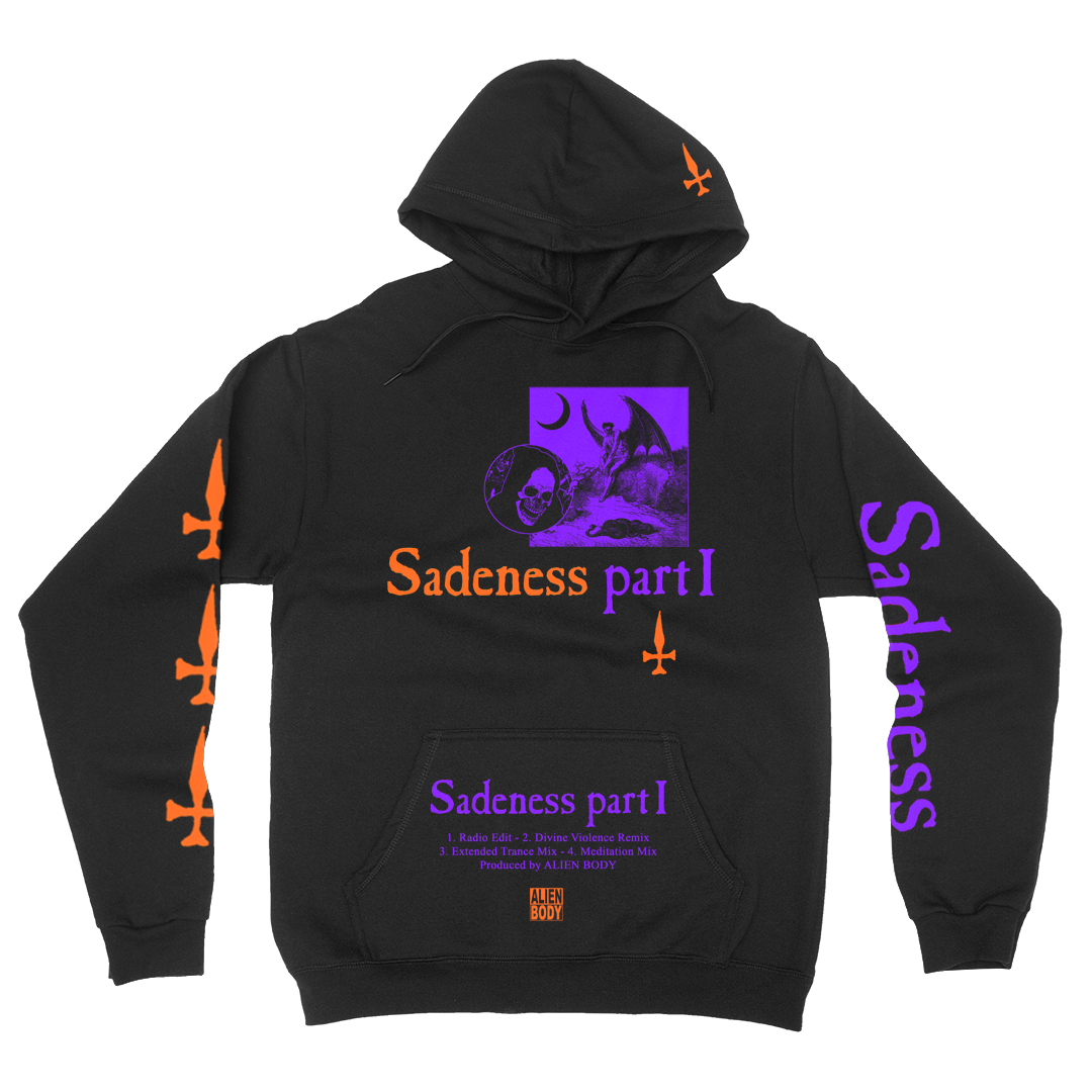 SADENESS HOODIE BLACK