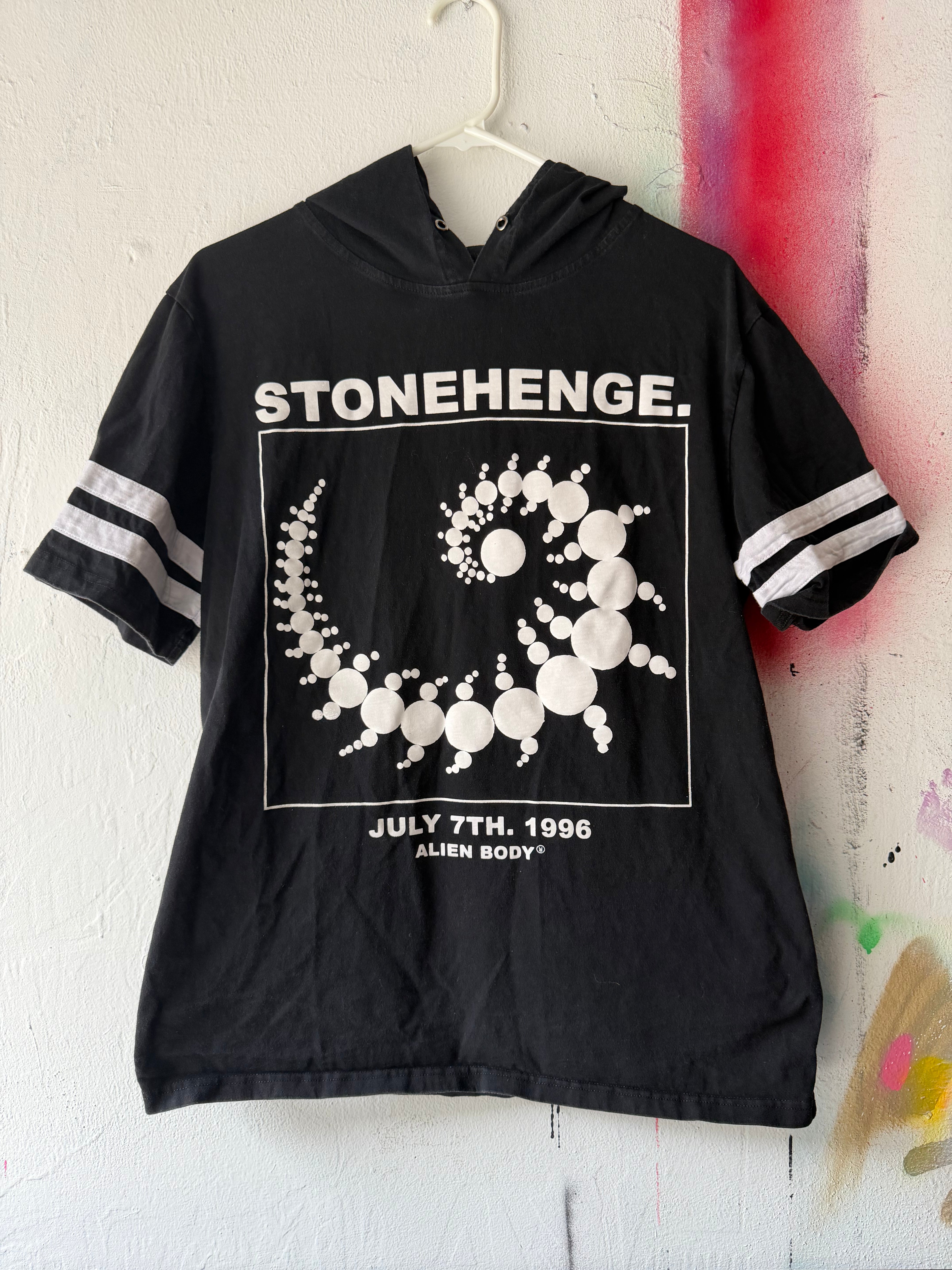 Crop Circle hooded t shirt.