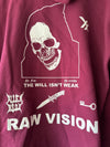 Raw Vision (maroon) hoodie