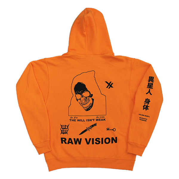 RAW VISION HOODIE (ORANGE) LIMITED EDITION